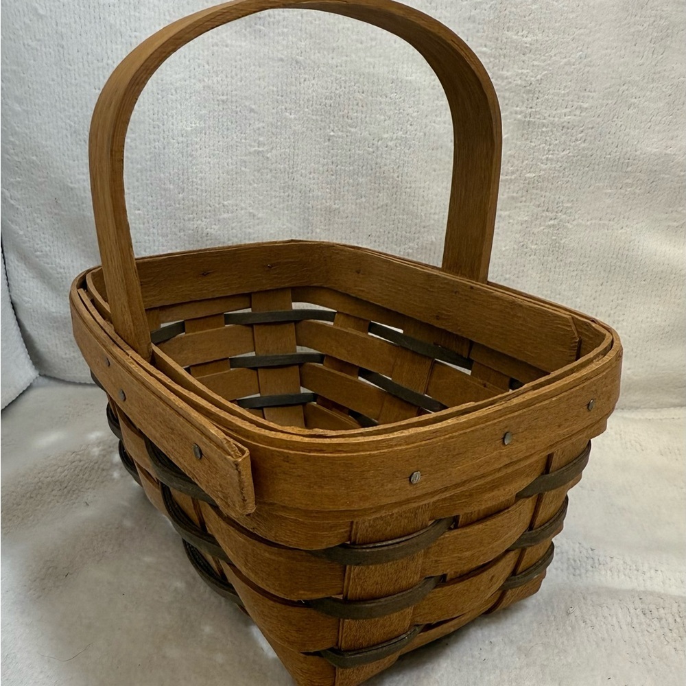 Longaberger Handwoven Brown Basket-1988